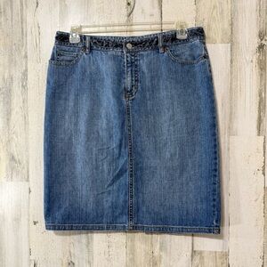 Liz Claiborne Blue Denim Pencil Skirt